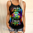 Weed LGBT Roll Me Criss-Cross Open Back Cami Tank Top
