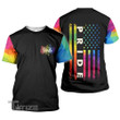 LGBT rainbow color pride 3D All Over Printed Shirt, Sweatshirt, Hoodie, Bomber Jacket Size S - 5XL