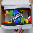 LGBT Rainbow Water Color Sneakers Shoes