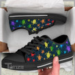LGBT turtle rainbow color Low Top Canvas Shoes