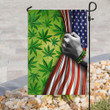 Weed leaf american flag Garden Flag, House Flag