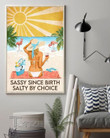 Summer Beach Flamingo Sassy Since Birth Salty By Choice Wall Art Print Poster