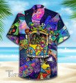 Psychedelic Hippie Alien All Over Printed Hawaiian Shirt Size S - 5XL
