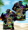 Psychedelic Alien Universe All Over Printed Hawaiian Shirt Size S - 5XL