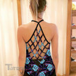 Psychedelic Third Eyes Criss-Cross Open Back Cami Tank Top