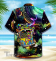 Psychedelic Alien Universe All Over Printed Hawaiian Shirt Size S - 5XL