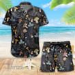 Mushroom Psychedelic Pattern Combo Summer Hawaiian Shirt and Shorts