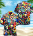 Psychedelic Pattern All Over Printed Hawaiian Shirt Size S - 5XL