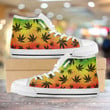 Weed Rasta Pattern Unisex High Top Canvas Shoes