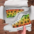 Weed Rasta Pattern Unisex High Top Canvas Shoes