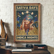 Weed girl sativa days indica nights Wall Art Print Poster