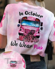 Breast Cancer Awareness School Bus In October We Wear Pink 3D All Over Printed Shirt, Sweatshirt, Hoodie, Bomber Jacket Size S - 5XL