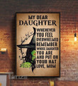 Halloween Witch My Dear Daughter Wall Art Print Poster