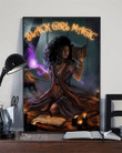 Halloween Witch Black Girl Magic Wall Art Print Poster