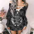 Weed halloween witch this vibe brought Lace-Up Criss Cross Sweatshirt Dress