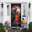 Witch halloween vinyl Door Cover