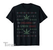 Green Weed Marijuana Funny Ugly Christmas Graphic Unisex T Shirt, Sweatshirt, Hoodie Size S - 5XL