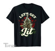 Let's Get Lit Christmas Funny Weed Weed Stoner Graphic Unisex T Shirt, Sweatshirt, Hoodie Size S - 5XL