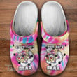 Weed tie dye dont care bear Crocband Clog