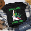Weed Yoga Inhale Hold Exhale Smile Graphic Unisex T Shirt, Sweatshirt, Hoodie Size S - 5XL