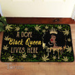 A Dope Black Queen Lives Here Doormat