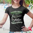 Weed mom with tattoo pretty eyes and thick thighs Graphic Unisex T Shirt, Sweatshirt, Hoodie Size S - 5XL