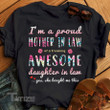 I'm a proud mother in law of a daughter in law flower Graphic Unisex T Shirt, Sweatshirt, Hoodie Size S - 5XL