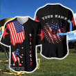 American Disc Golf Chain Star Custom Name Baseball Shirt