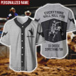 Bull Riding Cactus Custom Name Baseball Shirt