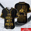 Hockey You Shall Not Pass Custom Name And Number Baseball Shirt