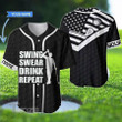 Golfer And Drink Custom Name Baseball Shirt