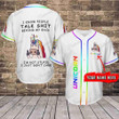 Baseball Tee LGBT - Unicorn I Know People Talk Shit Behind My Back Personalized Name Baseball Jersey