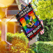 One Race Human Race One Blood Red Blood. Pride LGBT Flag Garden Flag, House Flag