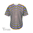 Psychedelic Web Optical Illusion Men's Baseball Jersey Baseball Shirt