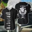 Chef Skull Custom Name Baseball Jersey Baseball Shirt