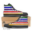 Rainbow Color Lgbt Striped Pride Rainbow LGBT Unisex High Top Canvas Shoes