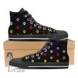 Rainbow Paw Lgbt Print Pattern Paw Unisex High Top Canvas Shoes