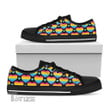 Rainbow Lgbt Pride Heart Pattern Low Top Canvas Shoes