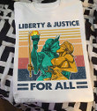 LGBT Liberty & Justice For All Graphic Unisex T Shirt, Sweatshirt, Hoodie Size S - 5XL