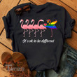 Pride LGBT  | It's Ok To Be Different Funny Rainbow Tee Graphic Unisex T Shirt, Sweatshirt, Hoodie Size S - 5XL