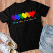 All For Love & Love For All Lgbt Pride Heart Rainbow  Graphic Unisex T Shirt, Sweatshirt, Hoodie Size S - 5XL