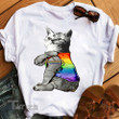Cat Purride LGBT Lesbian Gay Pride Gift Graphic Unisex T Shirt, Sweatshirt, Hoodie Size S - 5XL