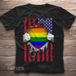 LGBT Tear Off Flag Funny  Gift Graphic Unisex T Shirt, Sweatshirt, Hoodie Size S - 5XL