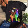 Sloth Riding Llama Lgbt Gay Lesbian Pride Graphic Unisex T Shirt, Sweatshirt, Hoodie Size S - 5XL