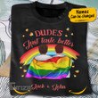 Custom Dudes Just Taste Better LGBT Pride Graphic Unisex T Shirt, Sweatshirt, Hoodie Size S - 5XL