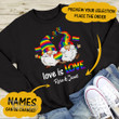 Custom LGBT Pride Love Is Love Graphic Unisex T Shirt, Sweatshirt, Hoodie Size S - 5XL