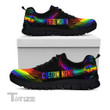 Hand Rainbow Pride LGBT Custom Name Sneakers Shoes