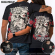 Matching Couple Shirt Skull Couple Rose 3D All Over Printed Shirt, Sweatshirt, Hoodie, Bomber Jacket Size S - 5XL