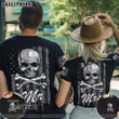 Matching Couple Shirt Mr Mrs Skull Bones B&W Couple 3D All Over Printed Shirt, Sweatshirt, Hoodie, Bomber Jacket Size S - 5XL