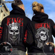 Matching Couple Shirt King Queen Sugar Skull Couple 3D All Over Printed Shirt, Sweatshirt, Hoodie, Bomber Jacket Size S - 5XL